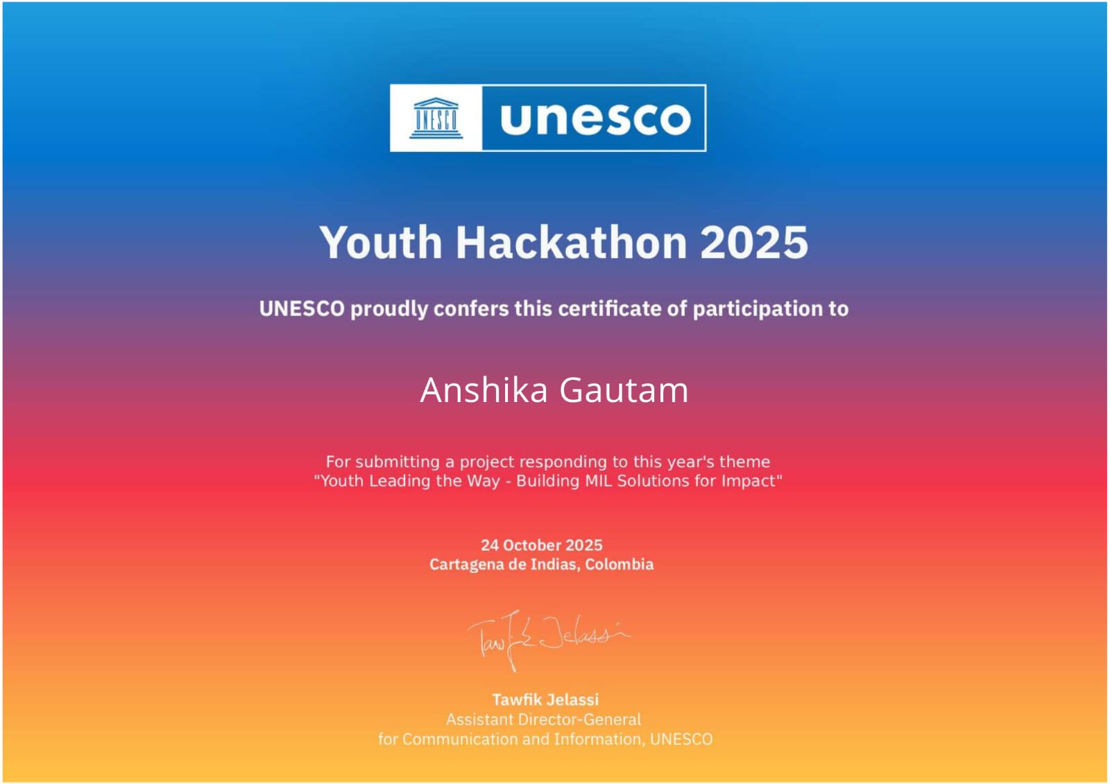 Certificate of Participation